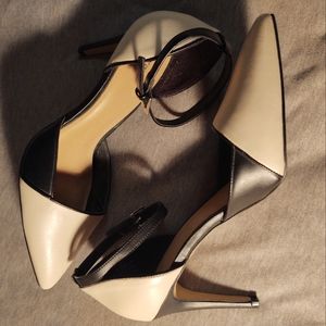 Black and cream dress shoes - size 10